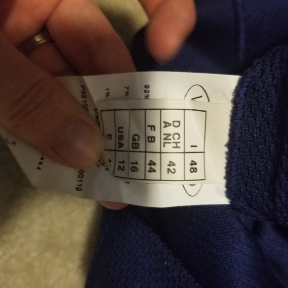 M by Missoni Size 12 Dark Blue Strapless Sheath Belted Cotton Designer Dress - Picture 7 of 8